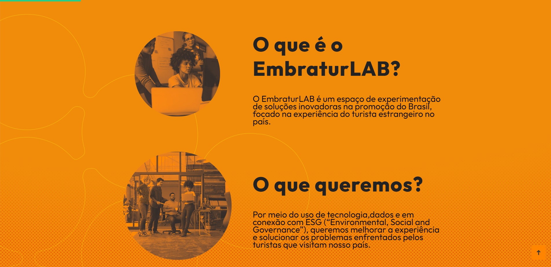 Tela do site da EmbraturLab