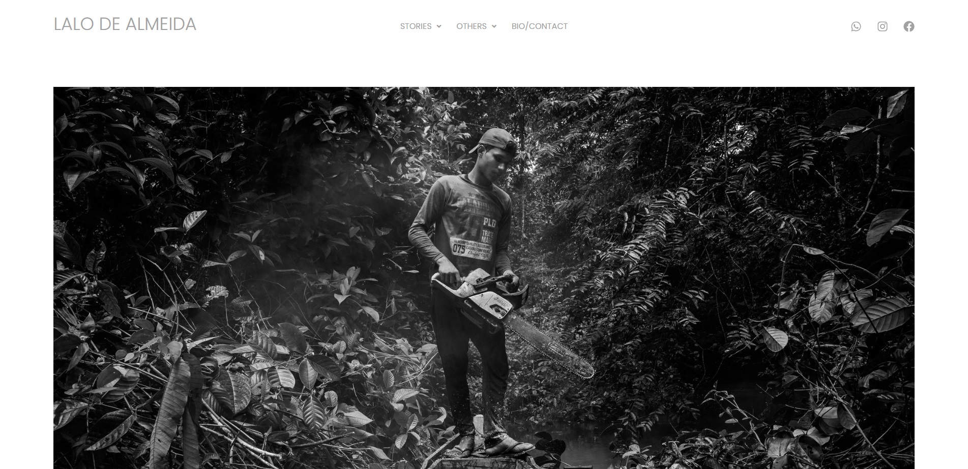 Tela do site de Lalo de Almeida