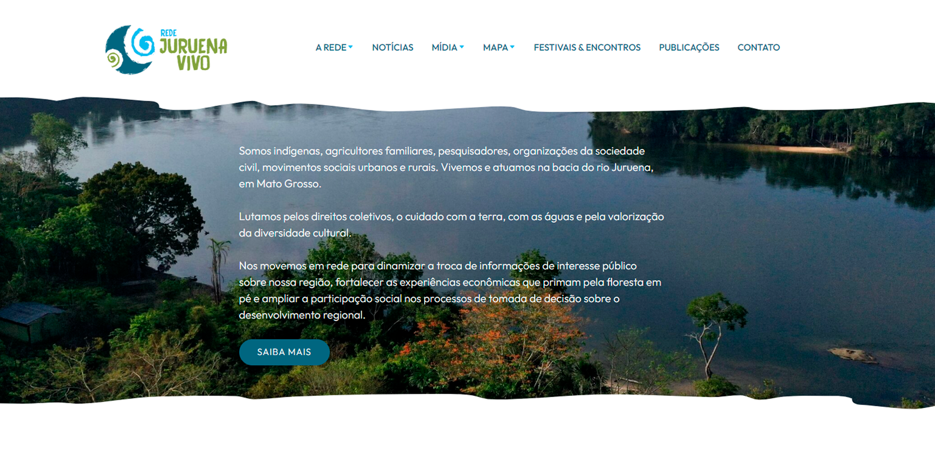 projeto web site Rede Juruena Vivo