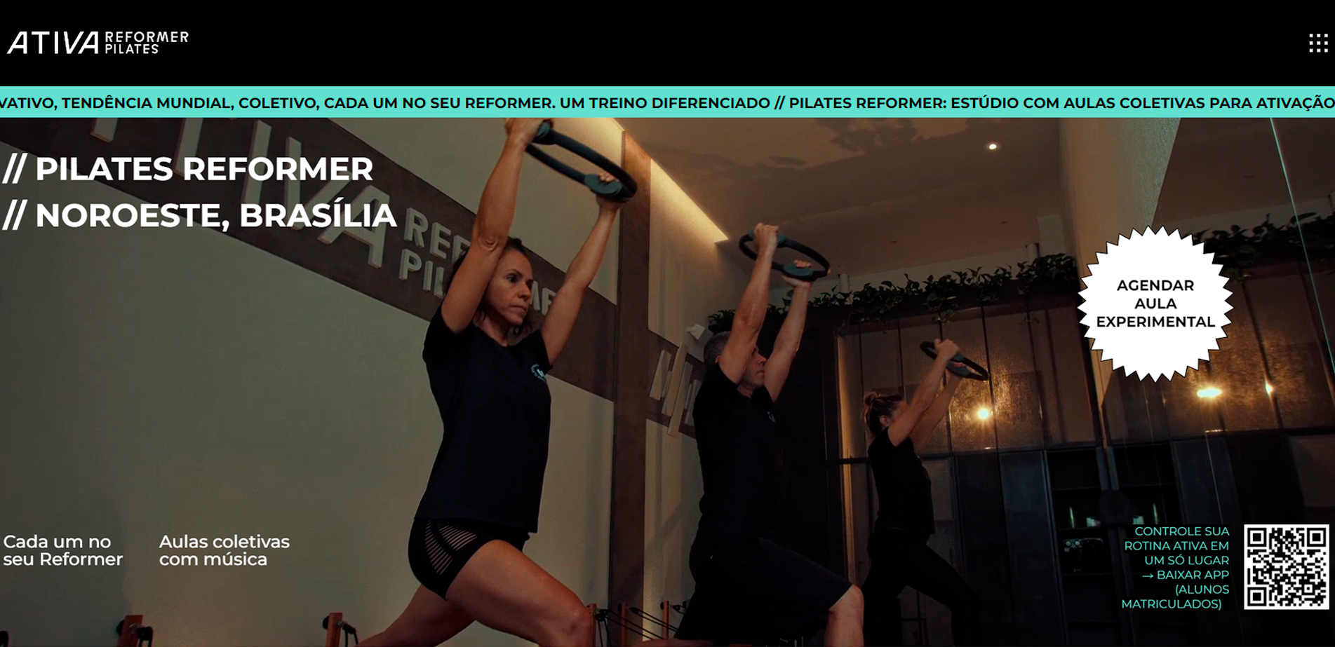 projeto web site Ativa Reformer